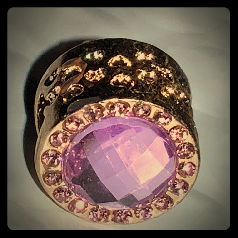 Rose Gold Purple Charm Spacer Bead